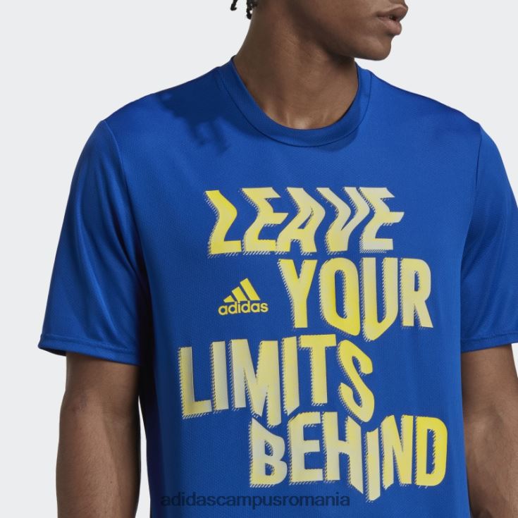 adidas campus romania albastru regal conceput pentru mișcare aeroready hiit slogan tricou de antrenament adidas bărbați albastru regal J266N214865
