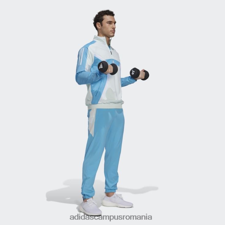 adidas campus romania antrenament cu fermoar sferturi top gheață mentă bărbați menta gheata/albastru cer J266N214647