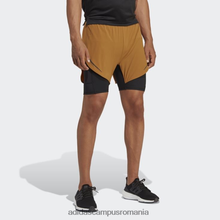 adidas campus romania căldură.rdy hiit pantaloni scurți de antrenament 2-în-1 bronz adidas bărbați bronz J266N25370