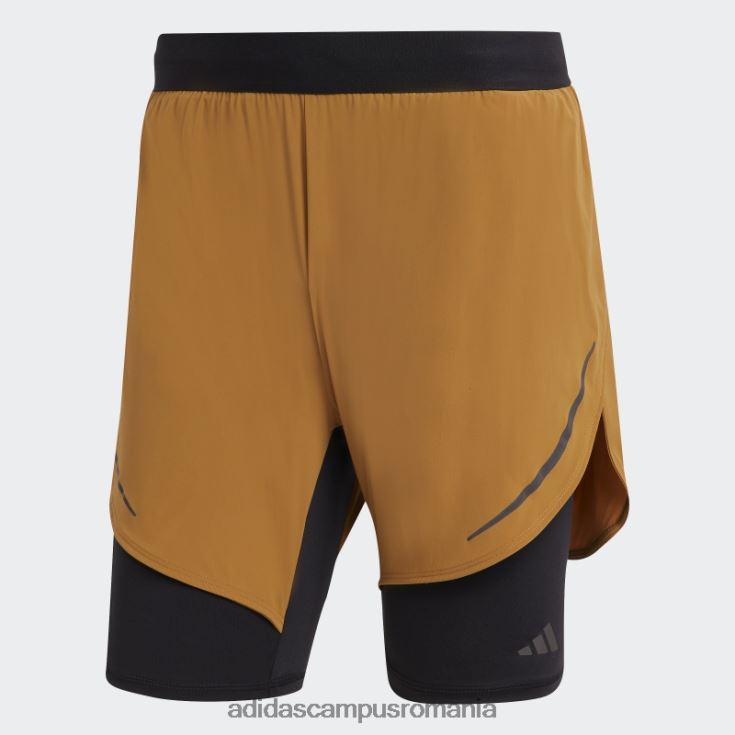 adidas campus romania căldură.rdy hiit pantaloni scurți de antrenament 2-în-1 bronz adidas bărbați bronz J266N25370