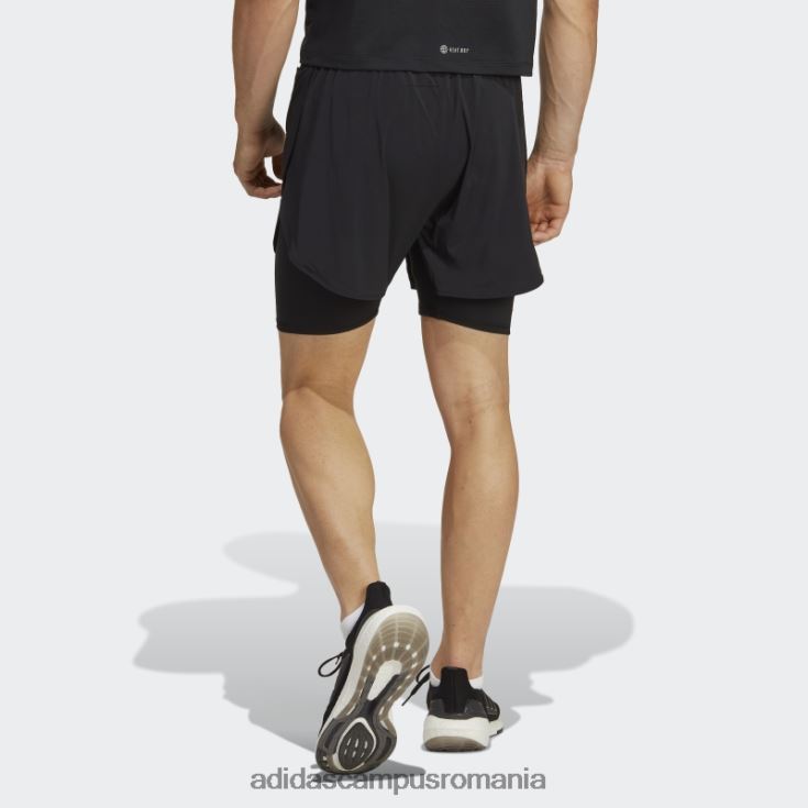adidas campus romania căldură.rdy hiit pantaloni scurți de antrenament 2-în-1 negru bărbați negru J266N25018