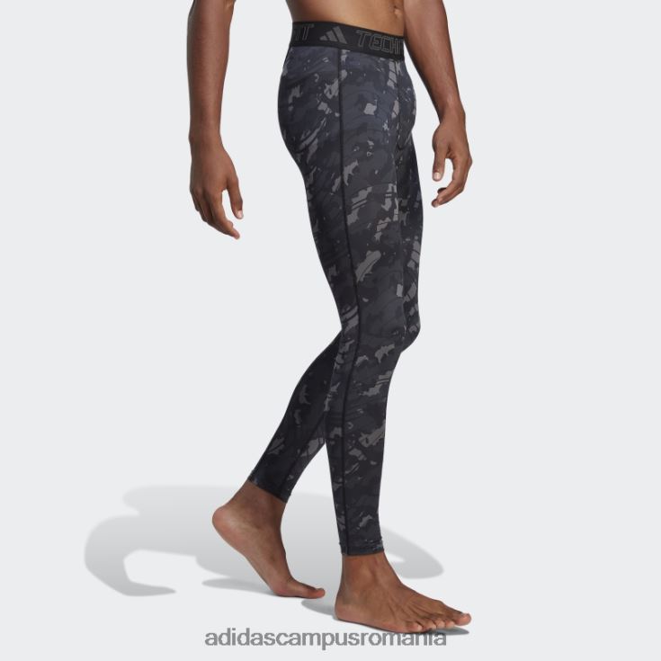 adidas campus romania colanti negri de antrenament techfit cu imprimeu integral adidas bărbați negru J266N25637