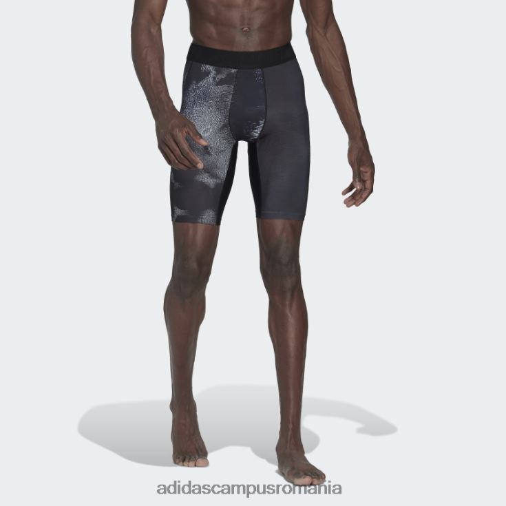 adidas campus romania colanti scurti de antrenament techfit allover print multicolor adidas bărbați multicolor/negru J266N214616