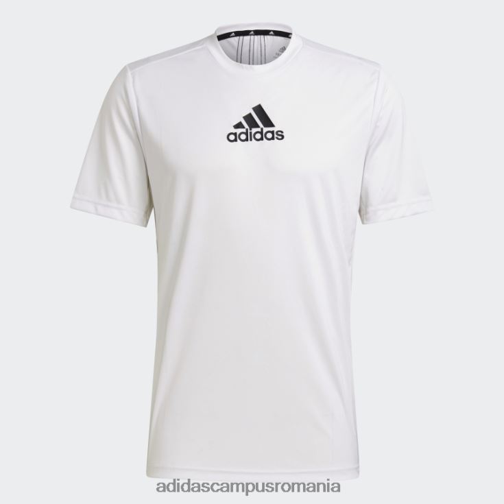 adidas campus romania conceput pentru a muta sport 3-stripes tricou alb bărbați alb negru J266N21507