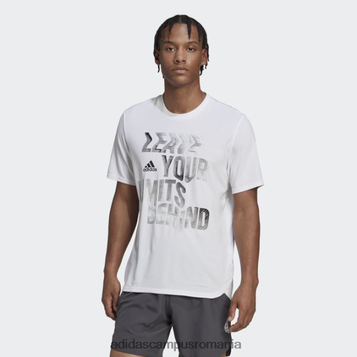 adidas campus romania conceput pentru mișcare aeroready hiit slogan tricou antrenament alb bărbați alb J266N214804