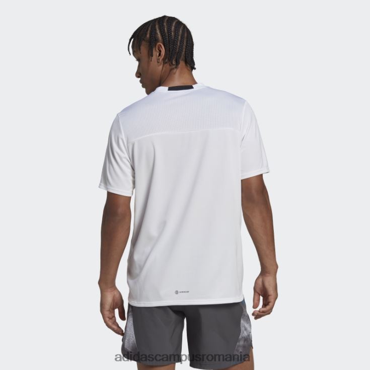 adidas campus romania conceput pentru mișcare aeroready hiit slogan tricou antrenament alb bărbați alb J266N214804