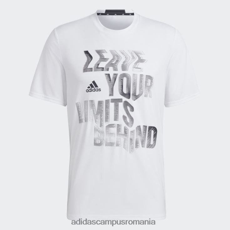 adidas campus romania conceput pentru mișcare aeroready hiit slogan tricou antrenament alb bărbați alb J266N214804