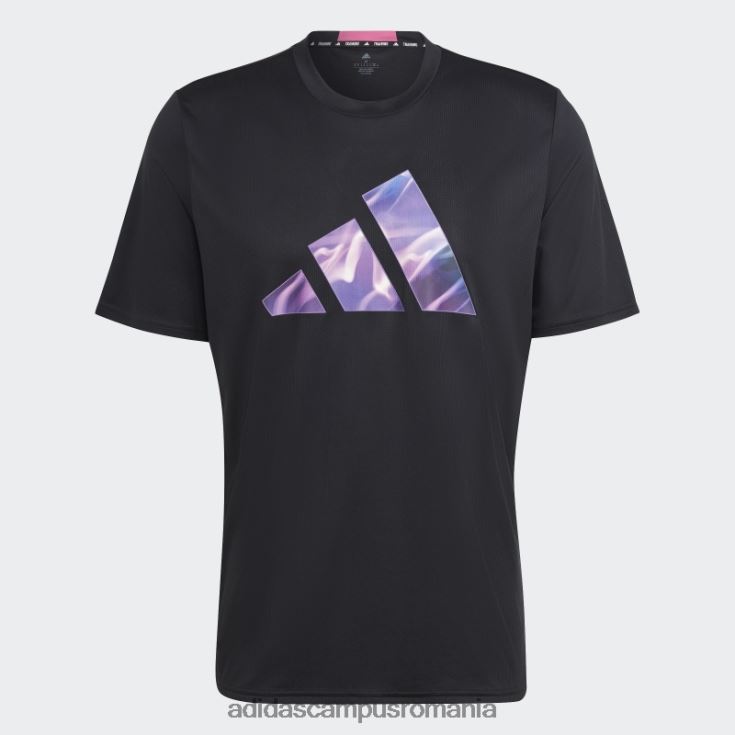 adidas campus romania conceput pentru mișcare hiit antrenament tricou negru bărbați negru/fucsia J266N25042