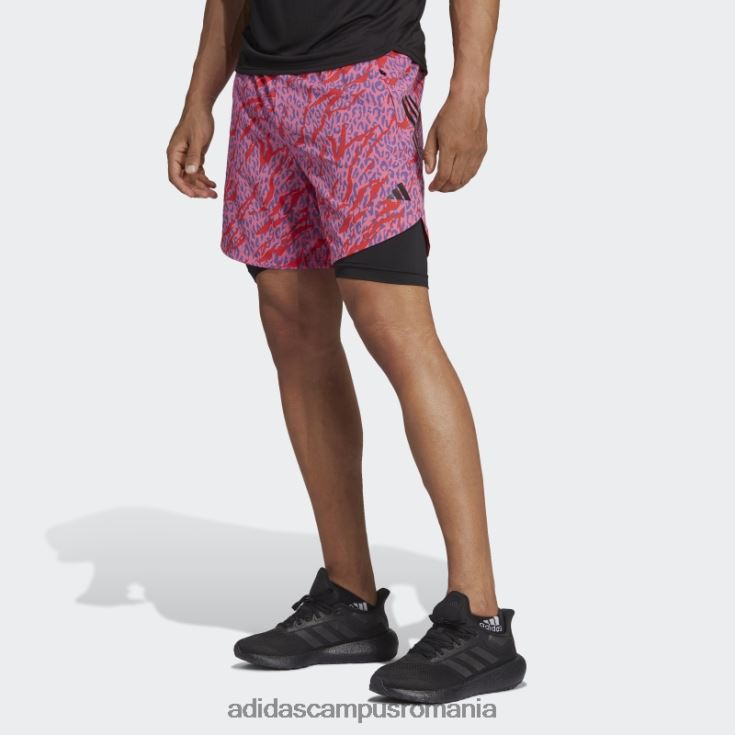 adidas campus romania concepute pentru antrenamentul de pantaloni scurți hiit cu imprimeu animal din seria pro, organizați de Cody Rigsby multicolor bărbați multicolor J266N2926