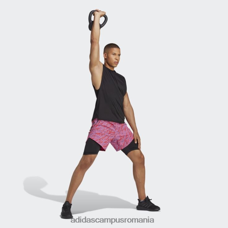 adidas campus romania concepute pentru antrenamentul de pantaloni scurți hiit cu imprimeu animal din seria pro, organizați de Cody Rigsby multicolor bărbați multicolor J266N2926