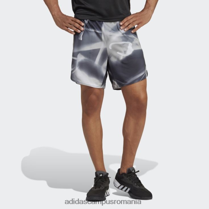 adidas campus romania gri conceput pentru antrenament la căldură.rdy hiit allover print pantaloni scurți de antrenament adidas bărbați gri J266N25157