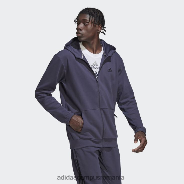 adidas campus romania hanorac aeroready yoga cu fermoar complet bleumarin bărbați bleumarin/negru J266N215154