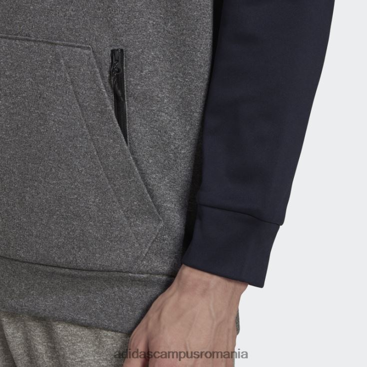 adidas campus romania hanorac gri aeroready game and go camo logo bărbați gri/cerneală J266N215238