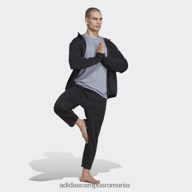 adidas campus romania hanorac negru adidas cu fermoar complet aeroready pentru antrenament de bază de yoga bărbați alb negru J266N25547