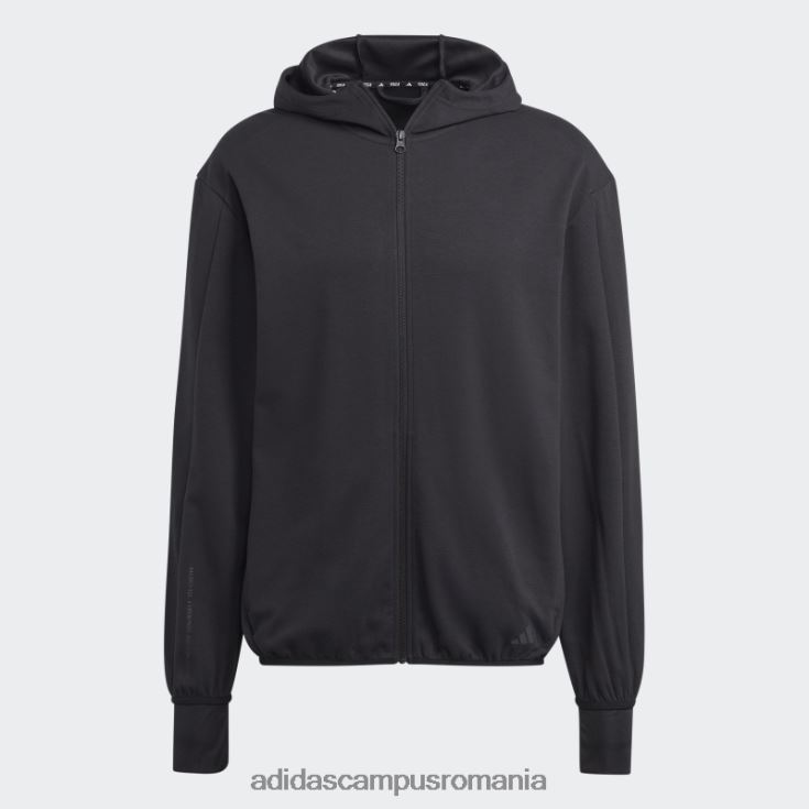 adidas campus romania hanorac negru adidas cu fermoar complet aeroready pentru antrenament de bază de yoga bărbați alb negru J266N25547