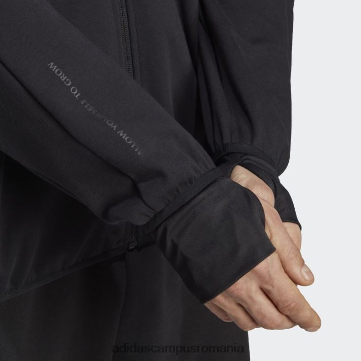 adidas campus romania hanorac negru adidas cu fermoar complet aeroready pentru antrenament de bază de yoga bărbați alb negru J266N25547