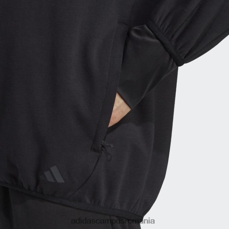 adidas campus romania hanorac negru adidas cu fermoar complet aeroready pentru antrenament de bază de yoga bărbați alb negru J266N25547