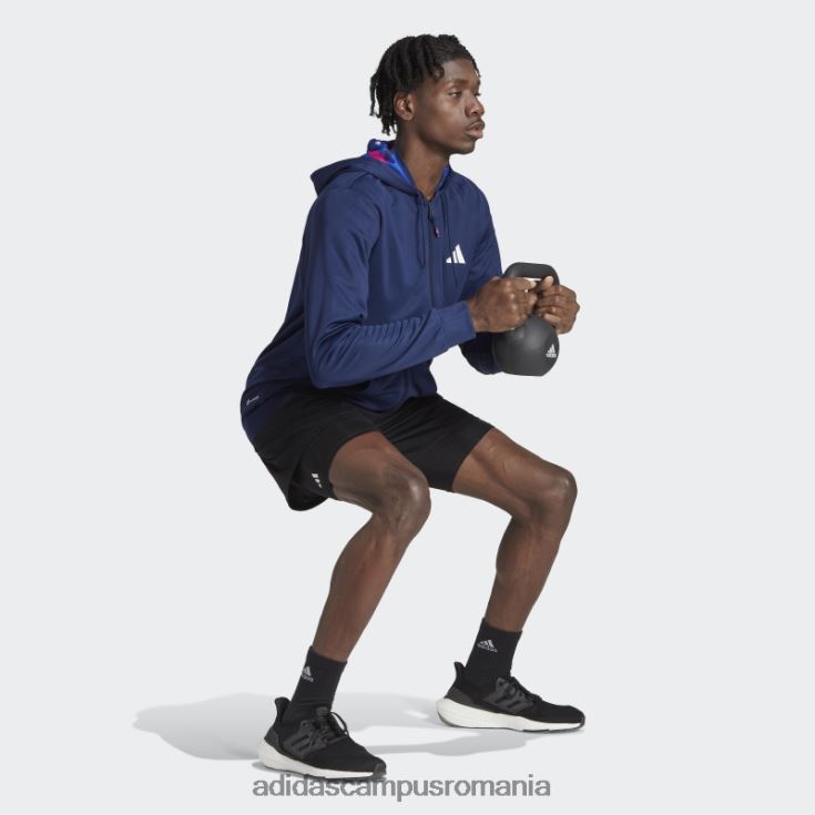 adidas campus romania jachetă de antrenament sezonieră, cu fermoar, albastru închis bărbați albastru închis/alb J266N24930