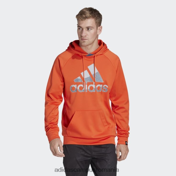 adidas campus romania joc aeroready și du-te cu hanorac cu logo mare portocaliu bărbați portocale J266N25684