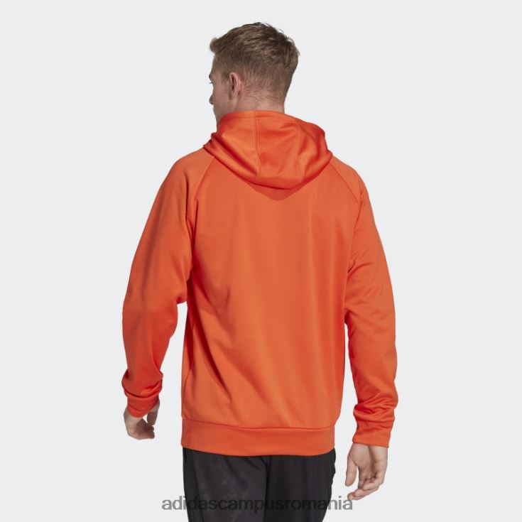 adidas campus romania joc aeroready și du-te cu hanorac cu logo mare portocaliu bărbați portocale J266N25684