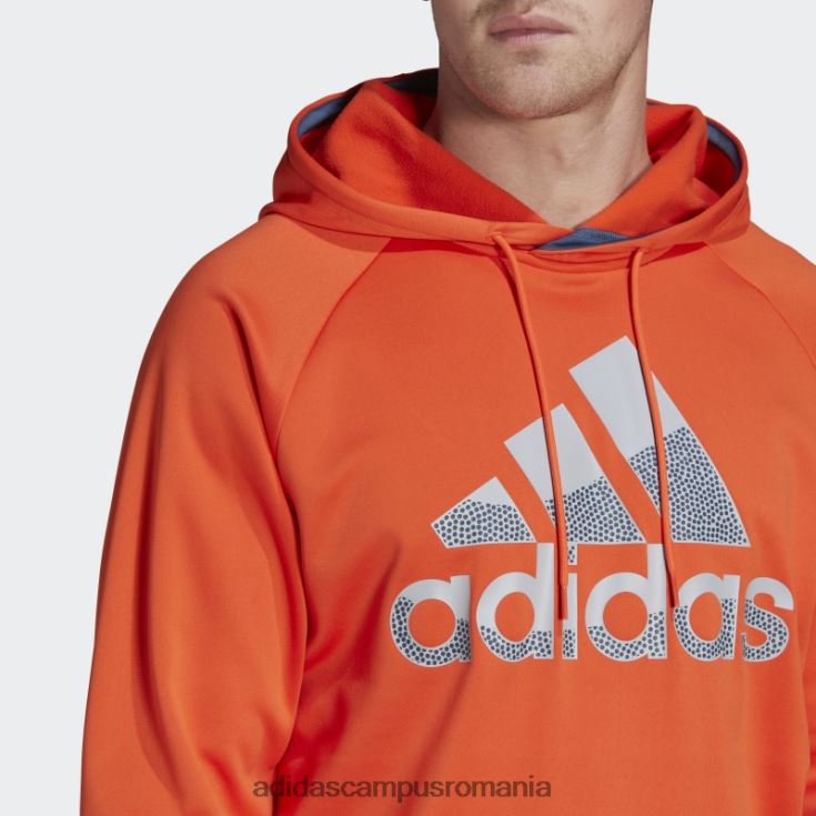 adidas campus romania joc aeroready și du-te cu hanorac cu logo mare portocaliu bărbați portocale J266N25684