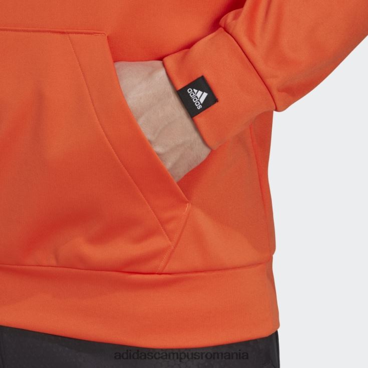 adidas campus romania joc aeroready și du-te cu hanorac cu logo mare portocaliu bărbați portocale J266N25684