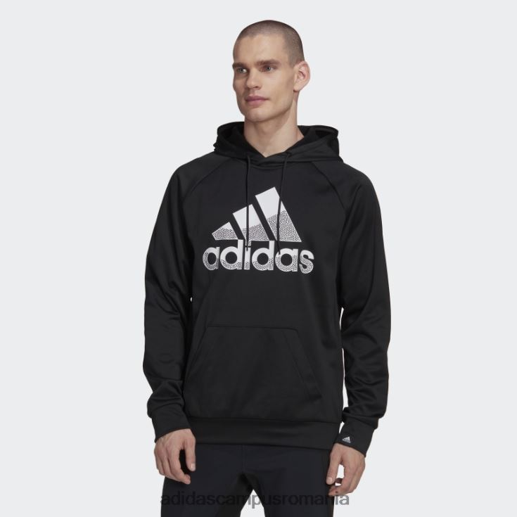 adidas campus romania joc negru aeroready și hanorac cu logo mare bărbați negru J266N24871