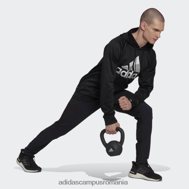 adidas campus romania joc negru aeroready și hanorac cu logo mare bărbați negru J266N24871