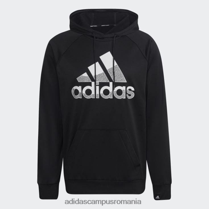 adidas campus romania joc negru aeroready și hanorac cu logo mare bărbați negru J266N24871