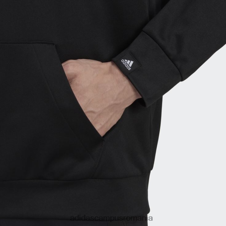 adidas campus romania joc negru aeroready și hanorac cu logo mare bărbați negru J266N24871