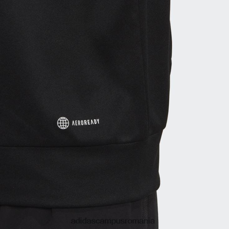 adidas campus romania joc negru aeroready și hanorac cu logo mare bărbați negru J266N24871