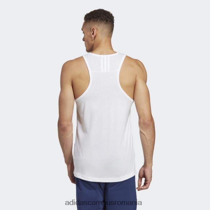 adidas campus romania maiou alb pentru antrenament cu bază de yoga bărbați alb/carbon J266N25129