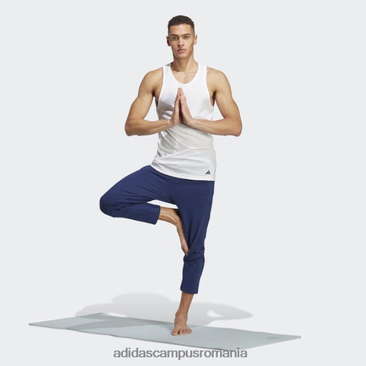 adidas campus romania maiou alb pentru antrenament cu bază de yoga bărbați alb/carbon J266N25129