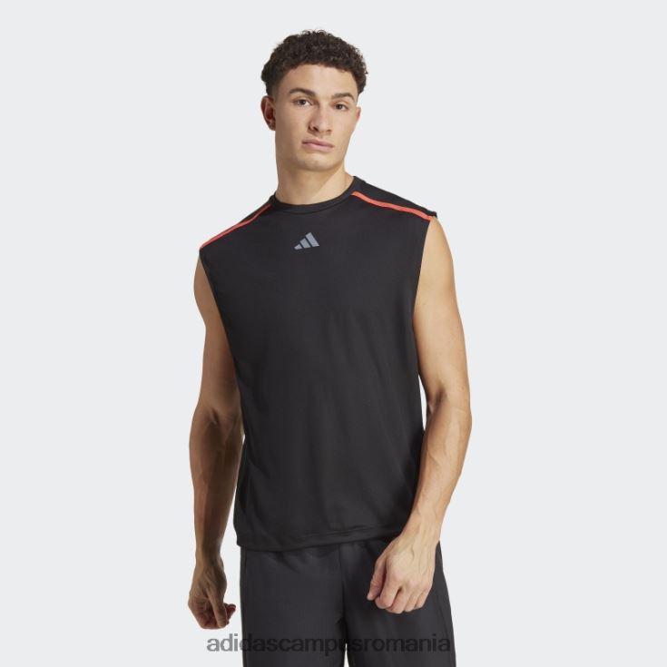 adidas campus romania maiou de bază pentru antrenament negru bărbați negru/rosu/transparent J266N213190