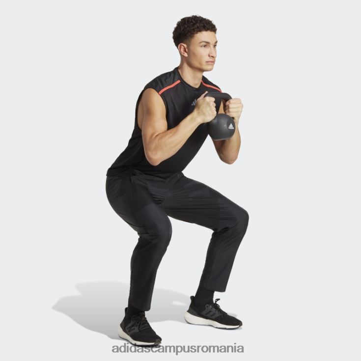 adidas campus romania maiou de bază pentru antrenament negru bărbați negru/rosu/transparent J266N213190