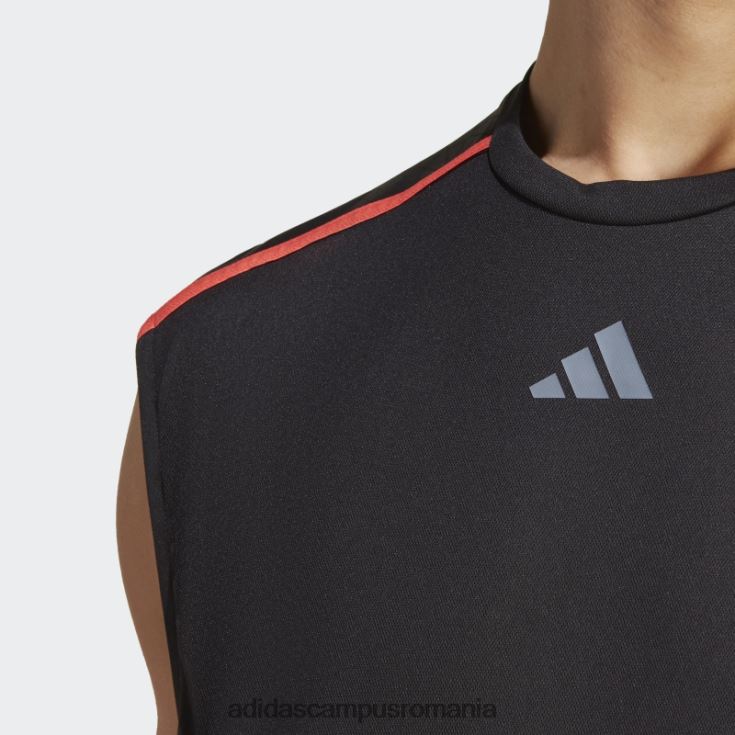 adidas campus romania maiou de bază pentru antrenament negru bărbați negru/rosu/transparent J266N213190