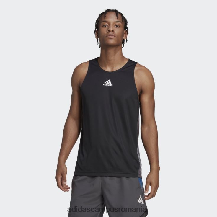 adidas campus romania maiou negru de antrenament aeroready hiit grafic bărbați negru J266N25075
