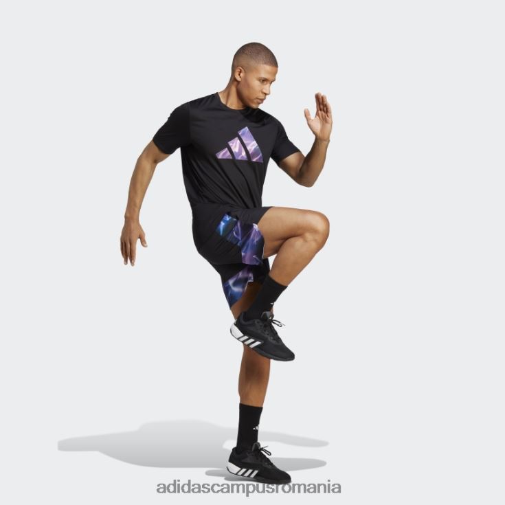 adidas campus romania negru, conceput pentru pantaloni scurți de antrenament hiit bărbați negru argintiu J266N25057