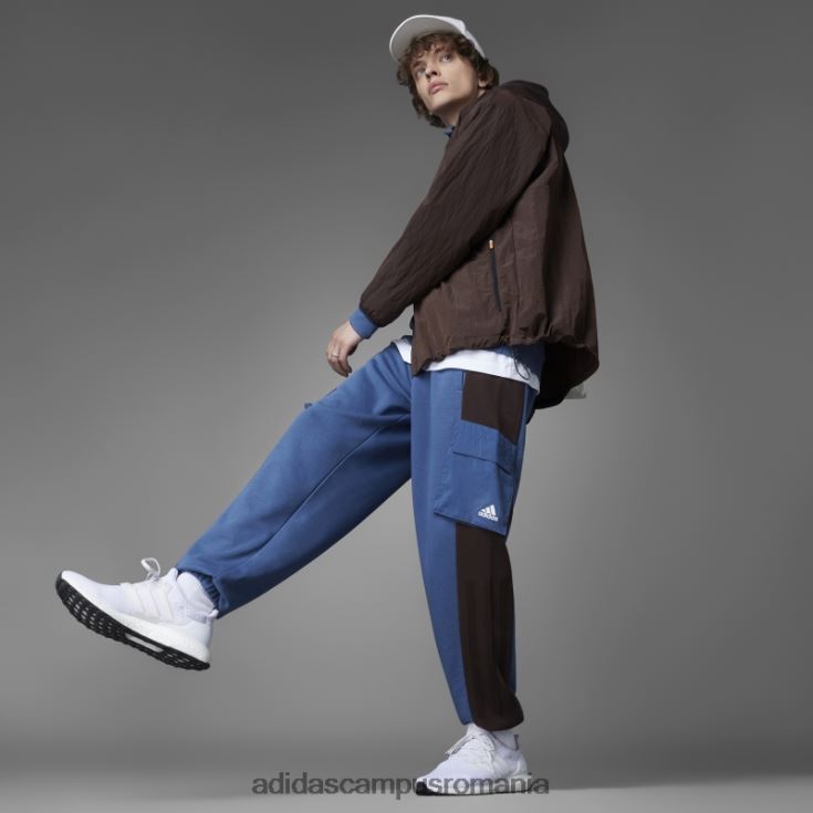 adidas campus romania pantaloni French Terry colorblock oțel bărbați oţel J266N27069