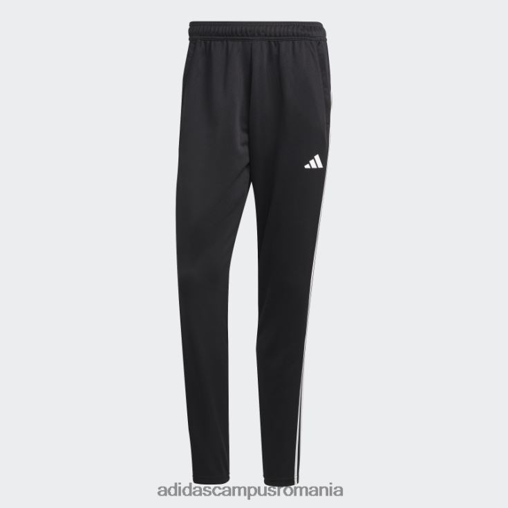 adidas campus romania pantaloni de jogging de antrenament cu trei dungi negri bărbați alb negru J266N213109