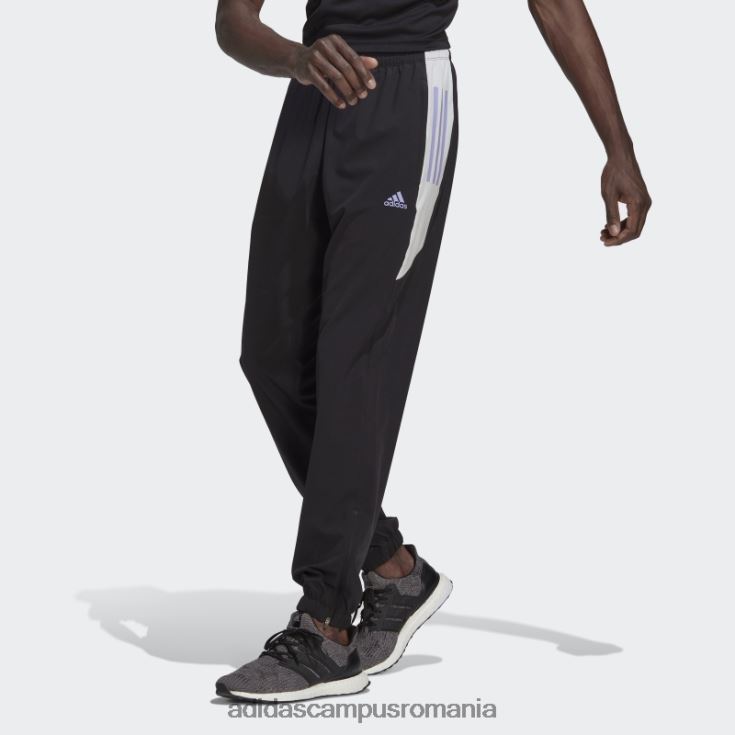 adidas campus romania pantaloni negri de antrenament aeroready bărbați negru/gri liniuță/violet deschis J266N21654