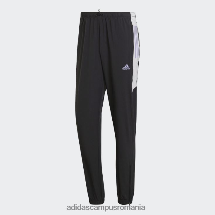 adidas campus romania pantaloni negri de antrenament aeroready bărbați negru/gri liniuță/violet deschis J266N21654