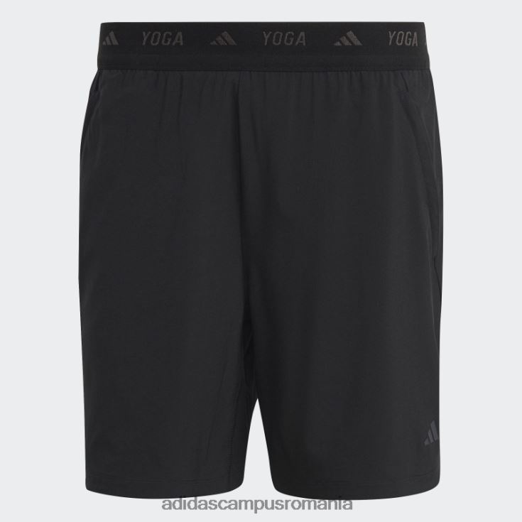 adidas campus romania pantaloni scurți 2-în-1 pentru antrenament yoga negru bărbați negru J266N24909