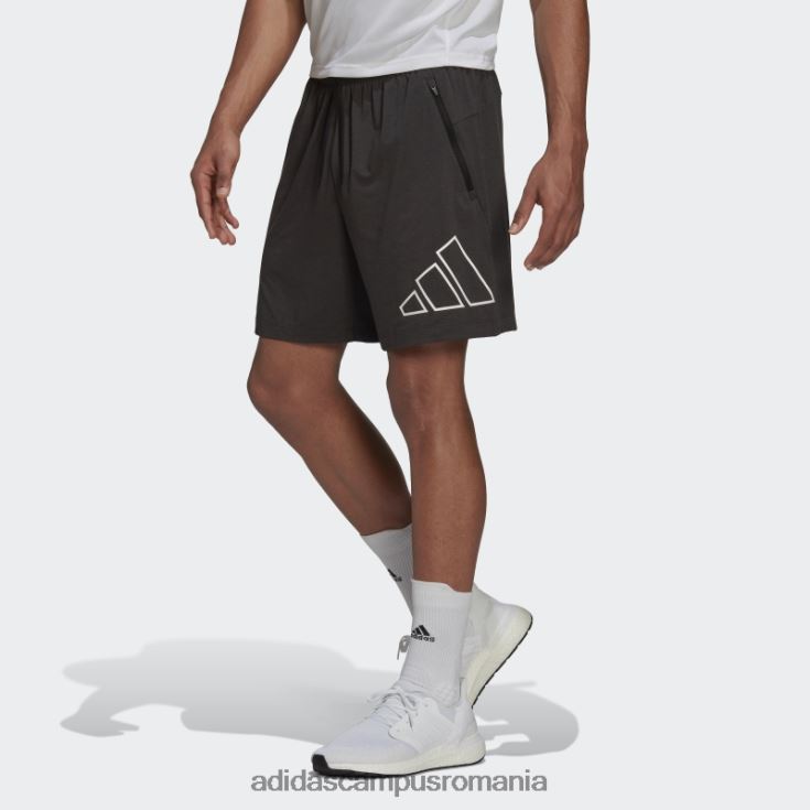 adidas campus romania pantaloni scurți de antrenament cu 3 bare cu iconițe de tren negre bărbați negru J266N27234