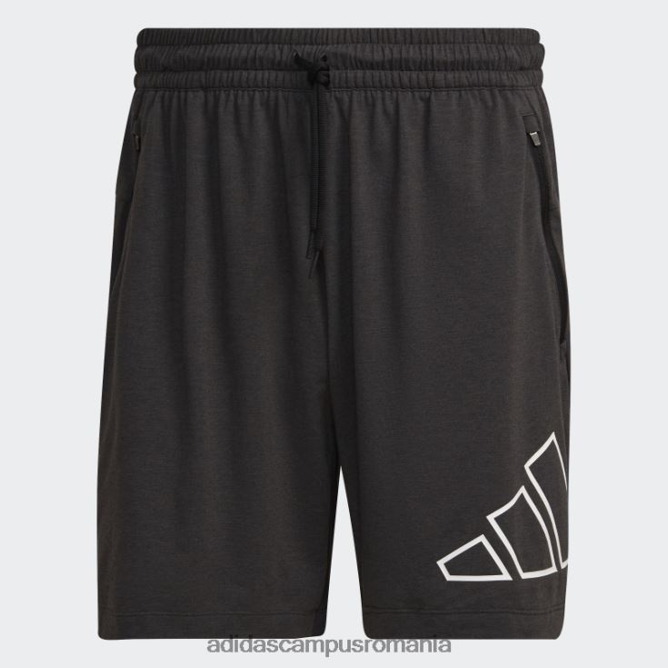 adidas campus romania pantaloni scurți de antrenament cu 3 bare cu iconițe de tren negre bărbați negru J266N27234