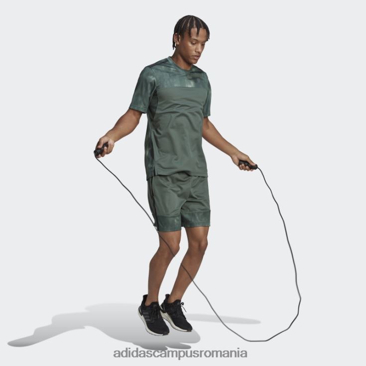 adidas campus romania pantaloni scurți de antrenament cu imprimeu de cretă aeroready green oxide adidas bărbați oxid verde/negru J266N214673