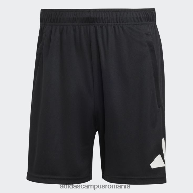 adidas campus romania pantaloni scurți de antrenament cu logo train essentials negru bărbați alb negru J266N2860