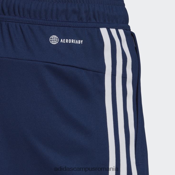 adidas campus romania pantaloni scurți de antrenament cu trei dungi din piqué, albastru închis bărbați albastru închis/alb J266N21169