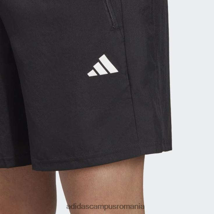 adidas campus romania pantaloni scurți de antrenament țesuți, negru, esențiale, adidas bărbați alb negru J266N25055