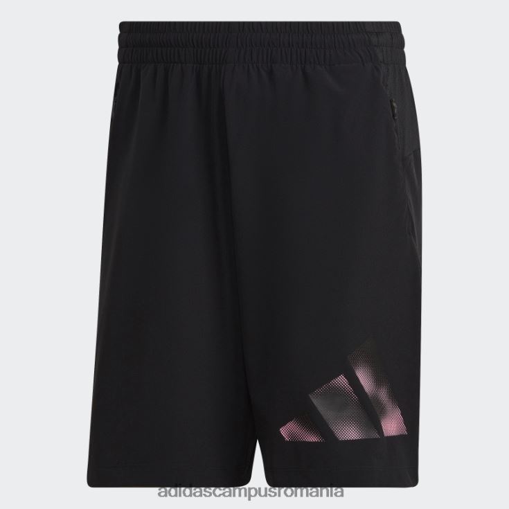 adidas campus romania pantaloni scurți de antrenament grafic cu iconițe de tren negru adidas bărbați negru J266N215039